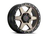 DX4 Wheels Recon Matte Bronze with Black Ring Wheel; 15x8; -19mm Offset (84-01 Jeep Cherokee XJ)