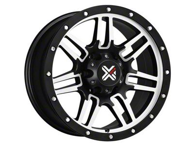 DX4 Wheels 7S Flat Black Machined Wheel; 17x8.5; -6mm Offset (20-24 Jeep Gladiator JT)