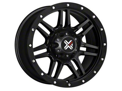 DX4 Wheels 7S Flat Black Wheel; 17x8.5 (20-24 Jeep Gladiator JT)