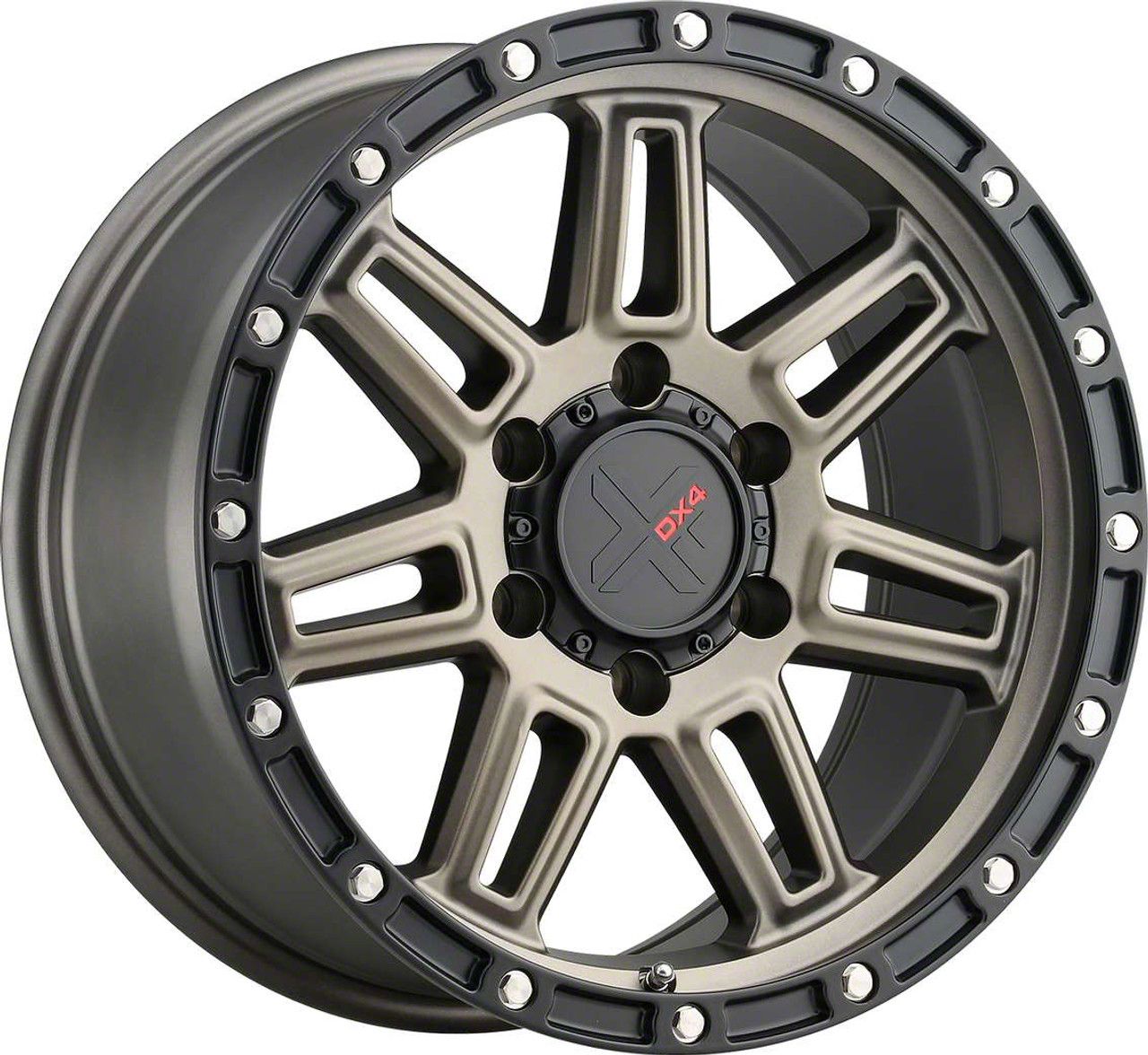 DX4 Wheels Jeep Gladiator REBEL Matte Bronze with Black Ring Wheel ...