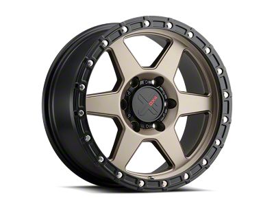 DX4 Wheels RECON Matte Bronze with Black Ring Wheel; 17x8.5; -6mm Offset (20-24 Jeep Gladiator JT)