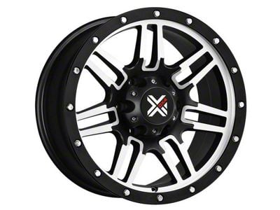 DX4 Wheels 7S Flat Black Machined Wheel; 17x8.5; -6mm Offset (05-10 Jeep Grand Cherokee WK, Excluding SRT8)