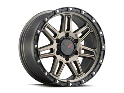 DX4 Wheels Rebel Matte Bronze with Black Ring Wheel; 15x8; -19mm Offset (93-98 Jeep Grand Cherokee ZJ)