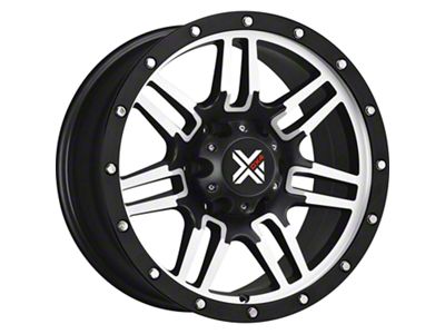 DX4 Wheels 7S Flat Black Machined Wheel; 16x8 (07-18 Jeep Wrangler JK)