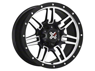 DX4 Wheels 7S Flat Black Machined Wheel; 17x8.5 (87-95 Jeep Wrangler YJ)