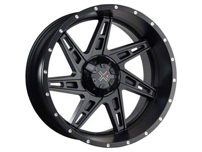 DX4 Wheels SKULL Flat Black Wheel; 20x11.5; -40mm Offset (87-95 Jeep Wrangler YJ)