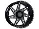 DX4 Wheels SKULL Gloss Black Milled Wheel; 20x11.5 (87-95 Jeep Wrangler YJ)