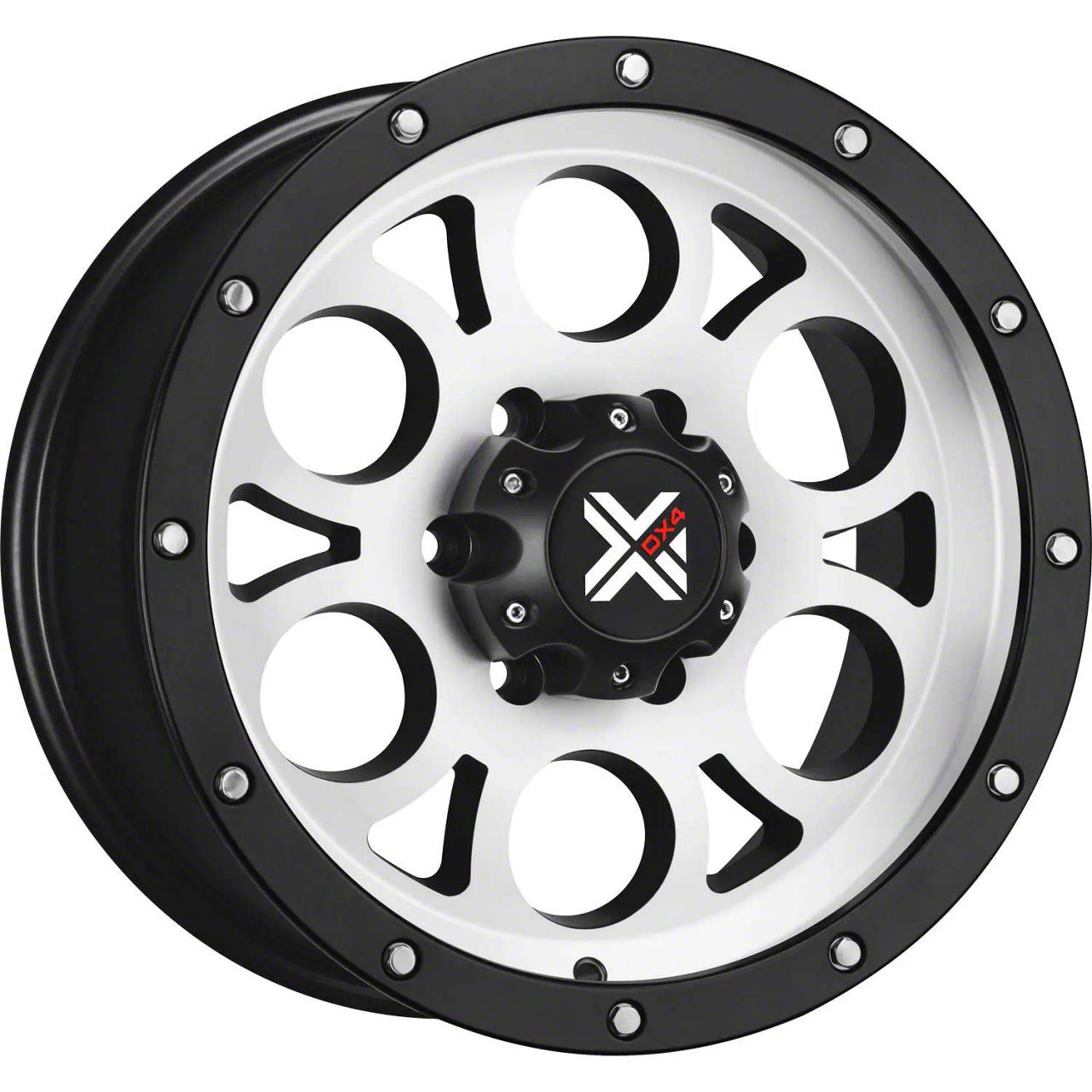 Dx4 Wheels Jeep Wrangler Tuff Flat Black Machined Wheel 16x8 5 6mm Offset X268506 683bfm 97