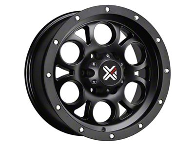 DX4 Wheels TUFF Flat Black Wheel; 16x8.5 (97-06 Jeep Wrangler TJ)