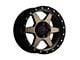 DX4 Wheels RECON Matte Bronze with Black Ring 6-Lug Wheel; 17x8.5; -6mm Offset (16-23 Tacoma)