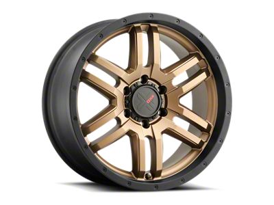 DX4 Wheels DYNO Frozen Bronze with Black Lip 6-Lug Wheel; 20x9; 10mm Offset (16-24 Titan XD)