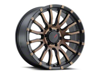 DX4 Wheels OCTANE Flat Black with Bronze Shadow 6-Lug Wheel; 20x9; 10mm Offset (16-24 Titan XD)