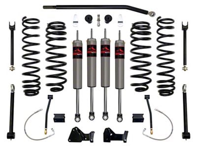 Dynatrac EnduroSport 4.50-Inch Suspension Lift Kit with 2.5 EnduroSport Shocks; Stage 3 (07-18 Jeep Wrangler JK)