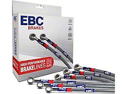 EBC Brakes Stainless Braided Brake Lines; Front and Rear (03-12 4Runner)