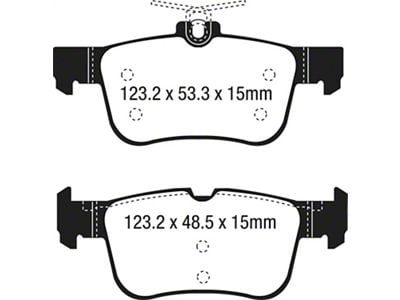 EBC Brakes Greenstuff 6000 Elite Truck and SUV Organic Brake Pads; Rear Pair (21-25 Bronco Sport)