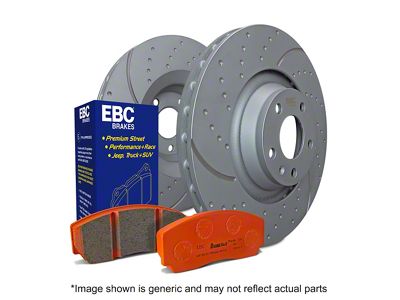 EBC Brakes Stage 8 Orangestuff Brake Rotor and Pad Kit; Front (97-98 Jeep Cherokee XJ; 1999 Jeep Cherokee XJ w/ 3-1/4-Inch Composite Rotors)