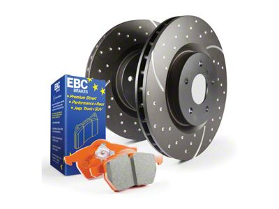 EBC Brakes Stage 8 Orangestuff Brake Rotor and Pad Kit; Front (20-24 Jeep Gladiator JT)