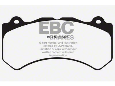 EBC Brakes Orangestuff Extra Duty Carbon Granular Brake Pads; Front Pair (12-21 Jeep Grand Cherokee WK SRT, SRT8)