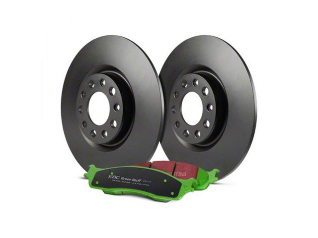 EBC Brakes Stage 14 Greenstuff 6000 Brake Rotor and Pad Kit; Rear (11-21 Jeep Grand Cherokee WK2 w/ Solid Rear Rotors, Excluding SRT, SRT8 & Trackhawk)