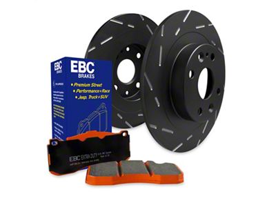 EBC Brakes Stage 15 Orangestuff Brake Rotor and Pad Kit; Front (11-12 Jeep Grand Cherokee WK2 w/ Vented Rear Rotors, Excluding SRT8)