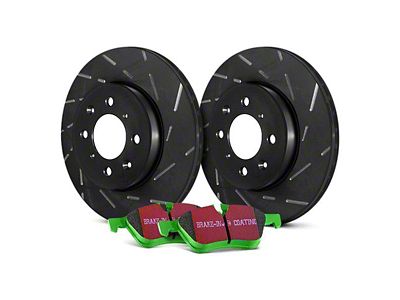 EBC Brakes Stage 2 Greenstuff 2000 Brake Rotor and Pad Kit; Front (16-21 Jeep Grand Cherokee WK2 w/ Vented Rear Rotors, Excluding SRT & Trackhawk)