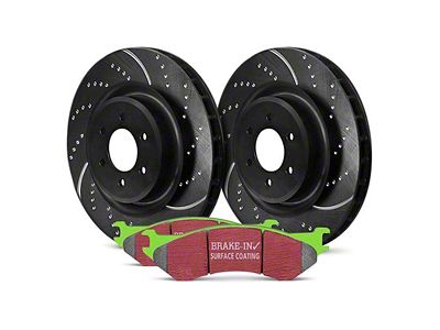 EBC Brakes Stage 3 Greenstuff 6000 Brake Rotor and Pad Kit; Front (11-16 Jeep Grand Cherokee WK2 w/ Solid Rear Rotors, Excluding SRT & SRT8)