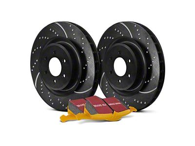 EBC Brakes Stage 5 Yellowstuff Brake Rotor and Pad Kit; Front (11-16 Jeep Grand Cherokee WK2 w/ Solid Rear Rotors, Excluding SRT & SRT8)