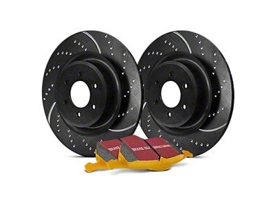 EBC Brakes Stage 5 Yellowstuff Brake Rotor and Pad Kit; Rear (93-94 Jeep Grand Cherokee ZJ)