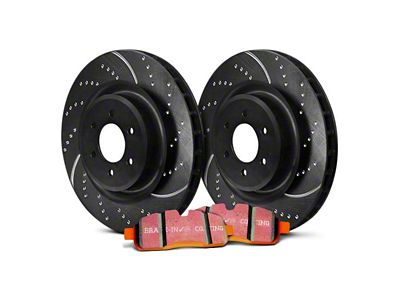 EBC Brakes Stage 8 Orangestuff Brake Rotor and Pad Kit; Rear (05-10 Jeep Grand Cherokee WK, Excluding SRT8)