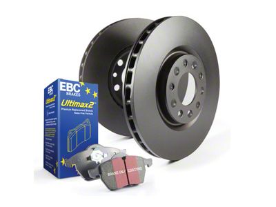 EBC Brakes Stage 1 Ultimax Brake Rotor and Pad Kit; Rear (18-24 Jeep Wrangler JL w/ 342mm Rear Rotors)