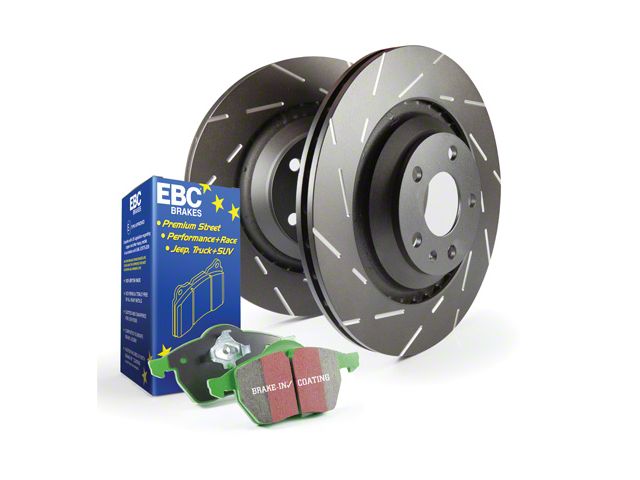 EBC Brakes Stage 2 Greenstuff 2000 Brake Rotor and Pad Kit; Front (18-24 Jeep Wrangler JL w/ 328mm Rear Rotors)