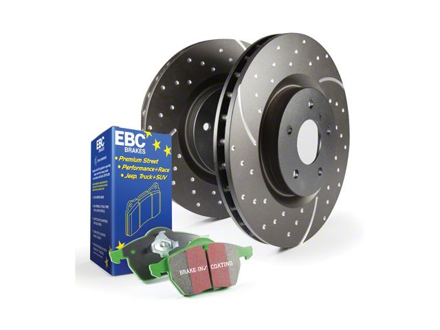 EBC Brakes Stage 3 Greenstuff 6000 Brake Rotor and Pad Kit; Front (18-24 Jeep Wrangler JL w/ 328mm Rear Rotors)