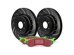 EBC Brakes Stage 3 Greenstuff 6000 Brake Rotor and Pad Kit; Front (07-18 Jeep Wrangler JK w/ 302mm Front Rotors)