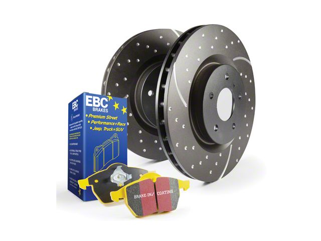 EBC Brakes Stage 5 Yellowstuff Brake Rotor and Pad Kit; Front (18-24 Jeep Wrangler JL w/ 328mm Rear Rotors)