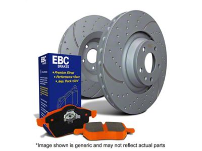 EBC Brakes Stage 8 Orangestuff Brake Rotor and Pad Kit; Rear (18-25 Jeep Wrangler JL w/ 328mm Rear Rotors)