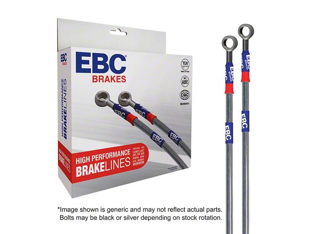 EBC Brakes Stainless Braided Brake Lines; Front and Rear (90-95 Jeep Wrangler YJ w/o ABS)