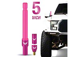 EcoAuto Flexible Replacement Antenna; 5-Inch; Pink (21-24 Bronco)