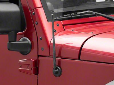 EcoAuto Flexible Replacement Antenna; 12-Inch; Carbon Fiber (07-23 Jeep Wrangler JK & JL)