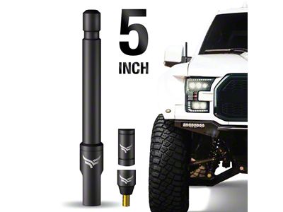 Flexible Replacement Antenna; 5-Inch; Black (07-23 Jeep Wrangler JK & JL)