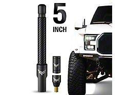 EcoAuto Flexible Replacement Antenna; 5-Inch; Carbon Fiber (07-23 Jeep Wrangler JK & JL)