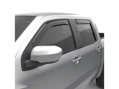 EGR In-Channel Window Visors; Front and Rear; Dark Smoke (22-25 Frontier Crew Cab)