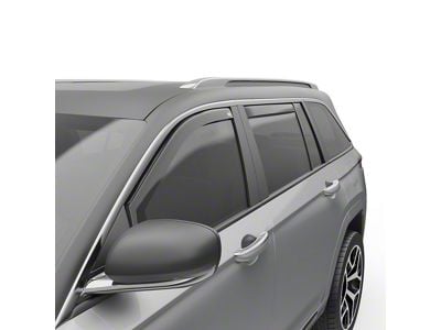 EGR In-Channel Window Visors; Front and Rear; Dark Smoke (22-24 Jeep Grand Cherokee WL)