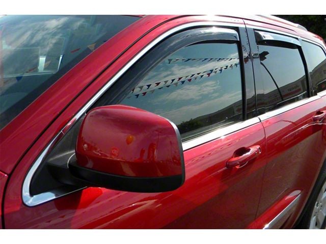 EGR In-Channel Window Visors; Front and Rear; Dark Smoke (11-21 Jeep Grand Cherokee WK2)