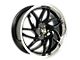 Elegance Luxury Magic Gloss Black Face with Machined Lip 6-Lug Wheel; 24x10; 24mm Offset (10-24 4Runner)