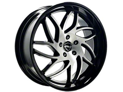 Elegance Luxury Magic Brushed Silver with Gloss Black Lip 6-Lug Wheel; 24x10; 24mm Offset (17-24 Titan)