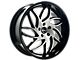 Elegance Luxury Magic Brushed Silver with Gloss Black Lip 6-Lug Wheel; 24x10; 24mm Offset (17-24 Titan)