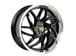 Elegance Luxury Magic Gloss Black Machined 6-Lug Wheel; 22x9.5; 24mm Offset (17-24 Titan)