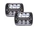 Empire Offroad LED 5x7-Inch Kraken Series LED Headlights; Black Housing; Clear Lens (84-01 Jeep Cherokee XJ)