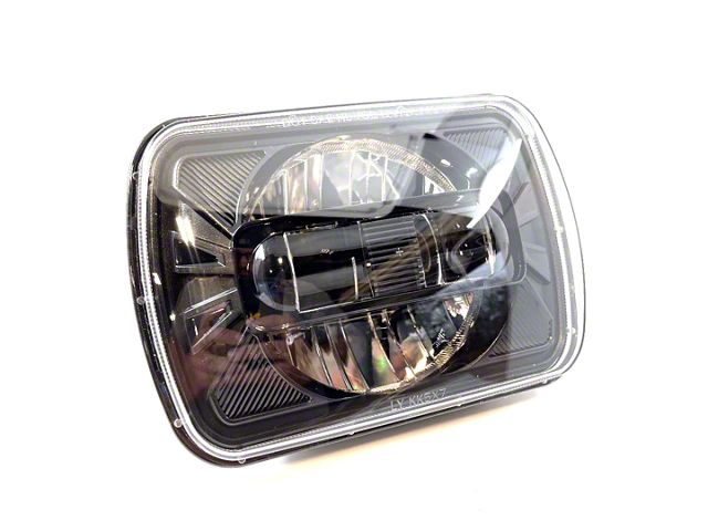 Empire Offroad LED 5x7-Inch Lowrider Series LED Headlights; Black Housing; Clear Lens (87-95 Jeep Wrangler YJ)