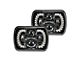 Empire Offroad LED 5x7-Inch Predator Series LED Headlights; Black Housing; Clear Lens (87-95 Jeep Wrangler YJ)